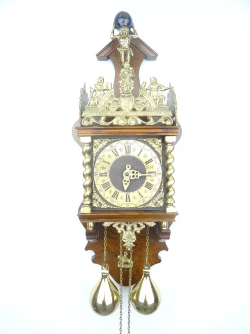 Antique Vintage Dutch Zaanse Zaandam Wall Clock 8 day