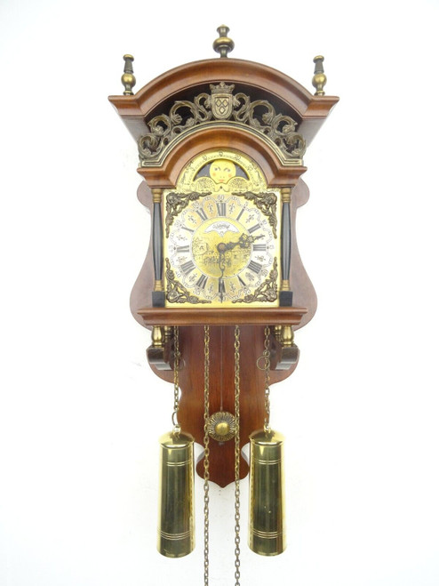 ANTIQUE VINTAGE ANTIQUE DUTCH SALLANDER WALL CLOCK 8 DAY