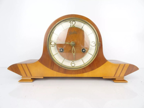 WUBA Warmink Retro Design VINTAGE 8 day MANTEL DUTCH  SHELF CLOCK VINTAGE