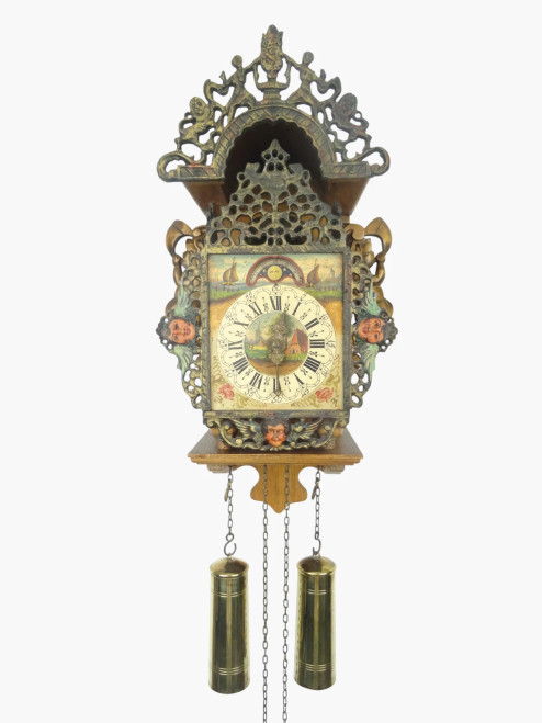 Mermaid DUTCH VINTAGE ANTIQUE WARMINK WUBA WALL CLOCK