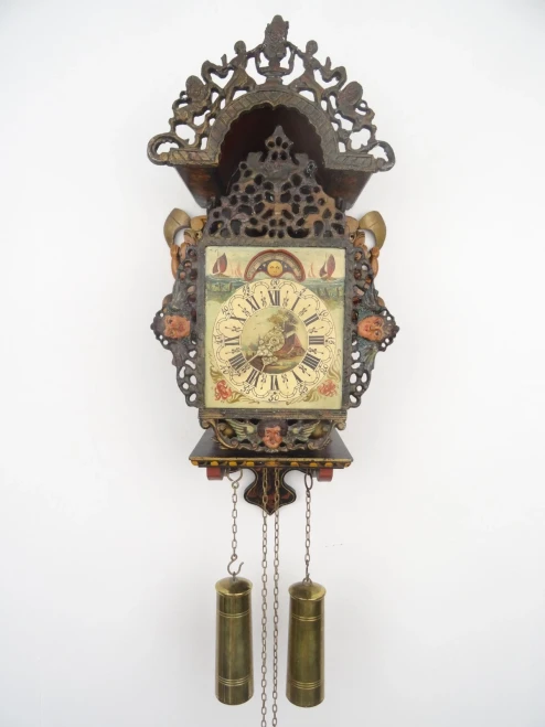 Mermaid DUTCH VINTAGE ANTIQUE WARMINK WUBA WALL CLOCK