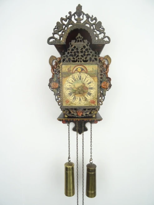 Mermaid DUTCH VINTAGE ANTIQUE WARMINK WUBA WALL CLOCK