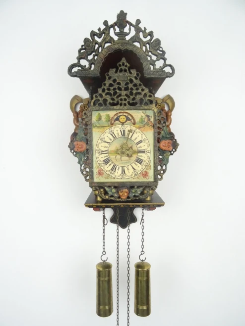 Mermaid DUTCH VINTAGE ANTIQUE WARMINK WUBA WALL CLOCK