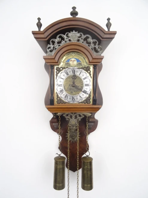 Vintage Antique Dutch 8 Day Sallander Wall Clock