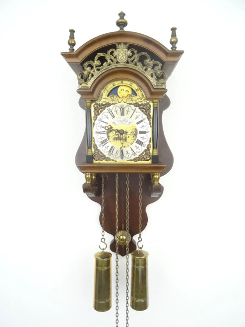 SALLANDER DUTCH VINTAGE ANTIQUE WARMINK WUBA WALL CLOCK