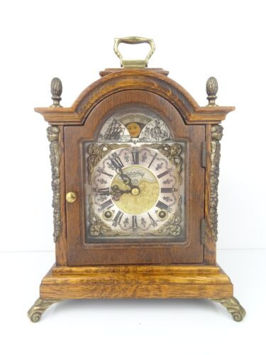 Dutch Wuba Warmink Oakwood Mantel Clock