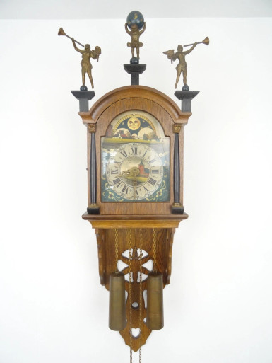 Friesian Frisian Dutch Wall Clock Antique Vintage