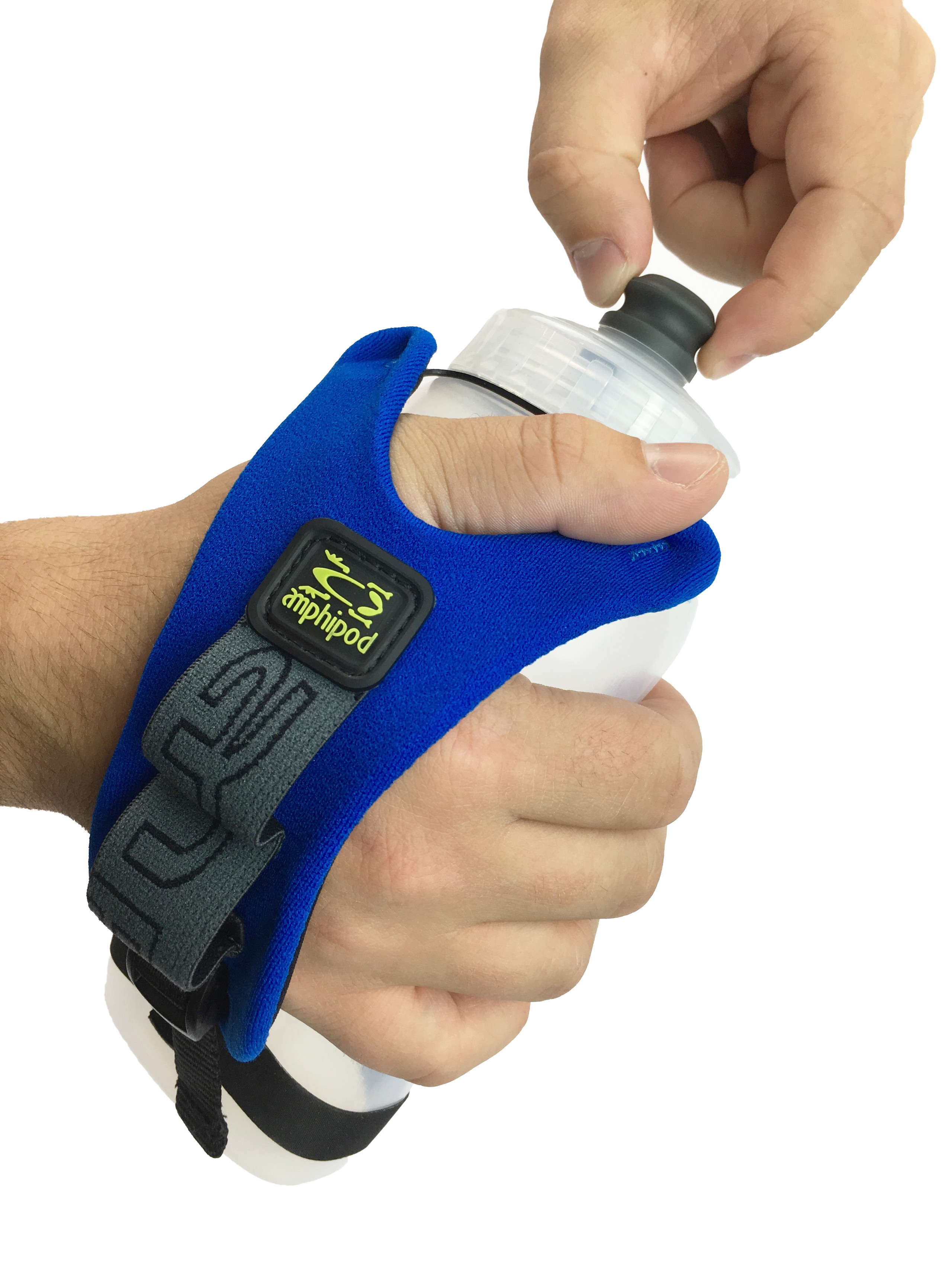 Amphipod Hydraform Hand-Wasserflasche 473 Ml – Isoliert, BPA-frei, Mit Reißverschlusstasche Für Läufer Und Jogger