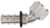 XRP 234506SN Push-On -6AN 45-Degree Female Hose End - Super Nickel Finish