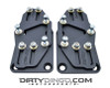 Dirty Dingo Sliders Adjustable Motor Mount Adapters - Black Powder Coat - LS Engines