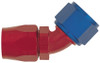 XRP 104508 45 Degree Non Swivel -8AN Female Hose End - Red/Blue Anodized - Each