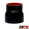 HPS 4 Ply Reinforced Straight Silicone Hose Reducer/Adapter 3" x 3.25" ID Black