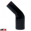 HPS 4 Ply Reinforced 45 Degree Silicone Hose Adapter 2" x 3" ID - Black HPS 4 Ply Reinforced 45 Degree Silicone Hose Adapter 2" x 3" ID - Black