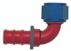 XRP 239004 Push-On -4AN 90-Degree Female Hose End - Red/Blue Anodized