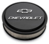 Proform 141-830 14" Chevrolet Slant Edge Aluminum Air Cleaner Black w/ Bowtie