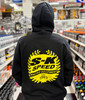 SK Speed Racing Shield Logo Hoodie - Black with Yellow Logo - SMALL