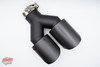 3.5" Dual Out Bolt-on Double Wall Slant Matte Carbon Fiber Tip Driver Side