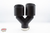 3.5" Dual Out Bolt-on Double Wall Slant Matte Carbon Fiber Tip Driver Side