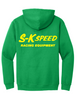 SK Speed Racing St Pats Sweatshirt Hoodie - Green with Yellow Logo - SMALL