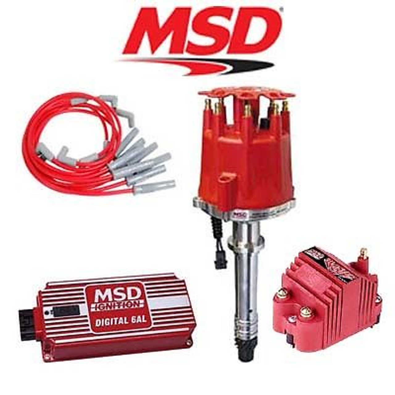 MSD 9101 Complete Ignition Kit - Digital 6AL/Distributor/Wires/Coil BBC Chevy