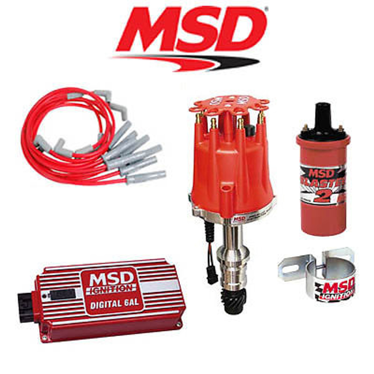 MSD Ignition Kit - Digital 6AL/Distributor/Wires/Coil/Bracket - Oldsmobile V8