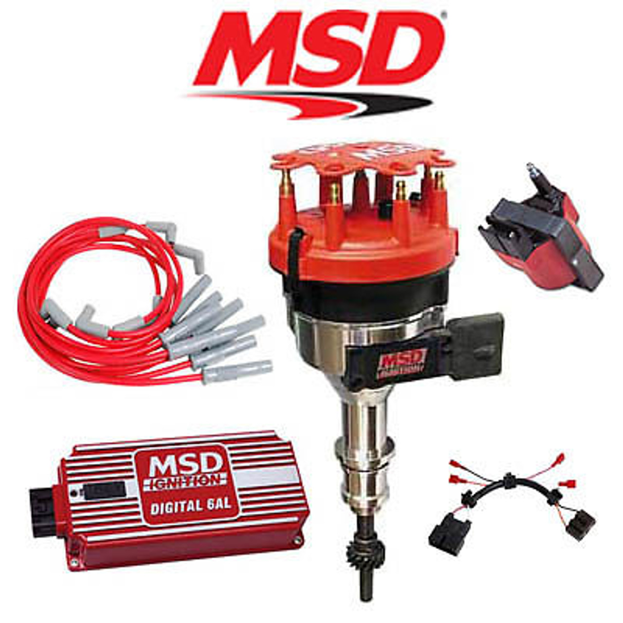 MSD Ignition Kit - Digital 6AL/Distributor/Wires/Coil/Harness 86-93 Ford Mustang