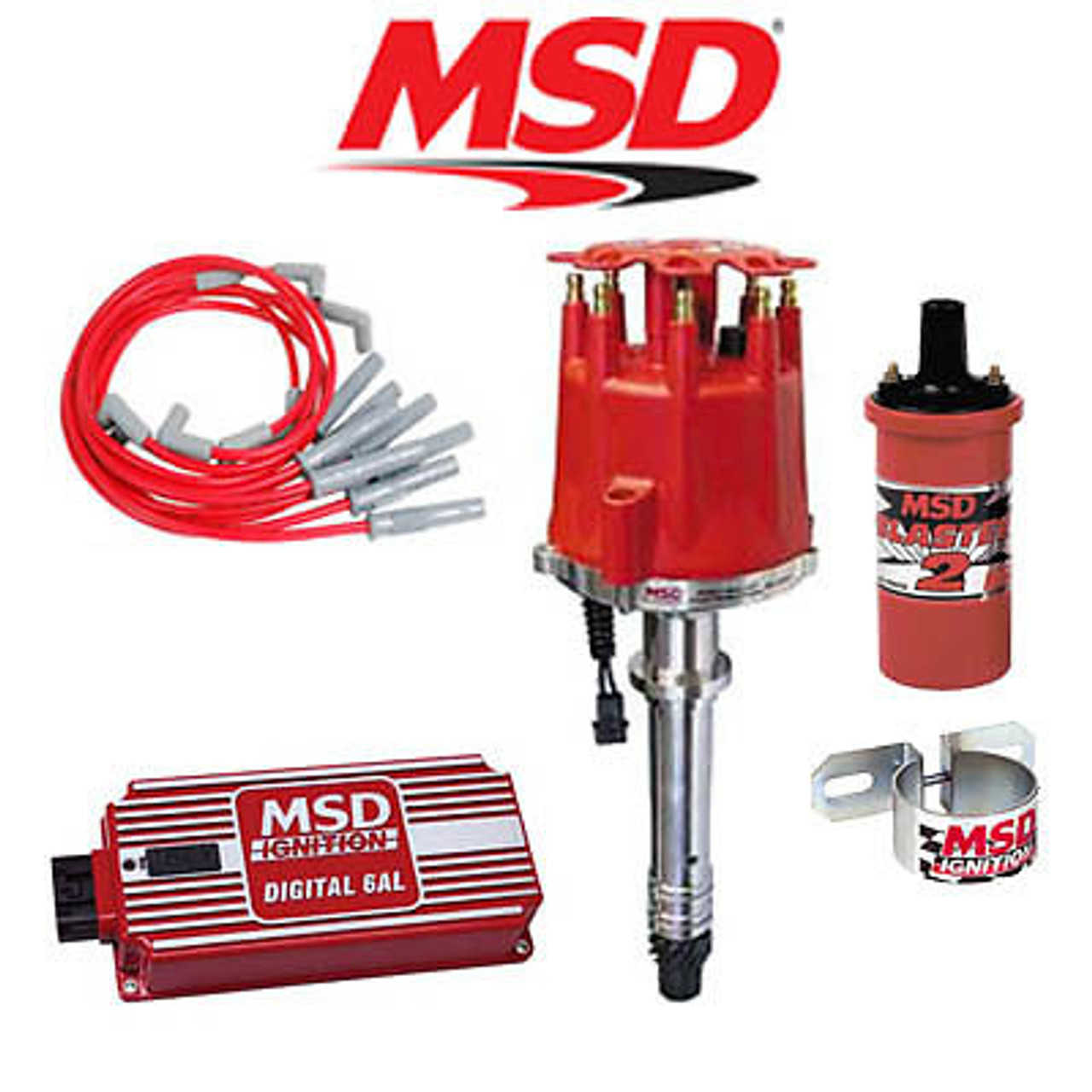 MSD 9001 Complete Ignition Kit - Digital 6AL/Distributor/Wires/Coil/Bracket BBC