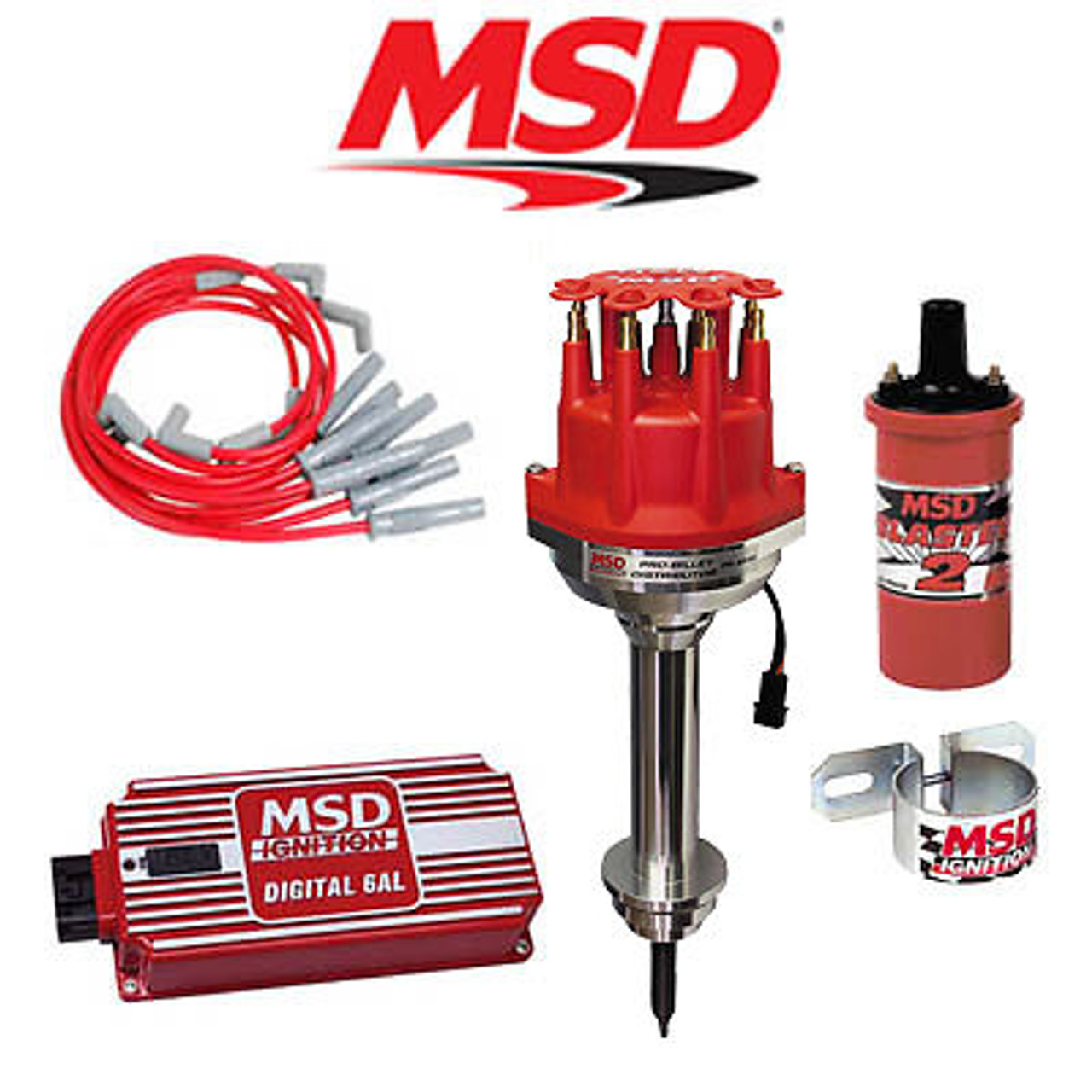 MSD Ignition Kit - Digital 6AL/Distributor/Wires/Coil/Bracket - Chrysler 383-400