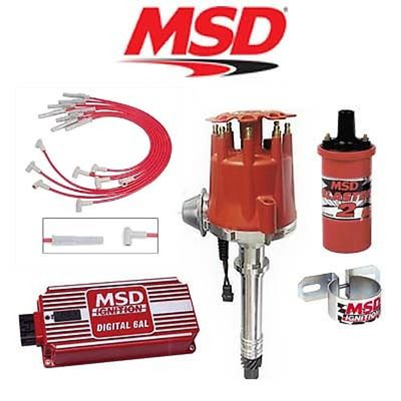 MSD 9011 Ignition Kit - Digital 6AL/Distributor/Wires/Coil/ - BBC Vacuum Advance
