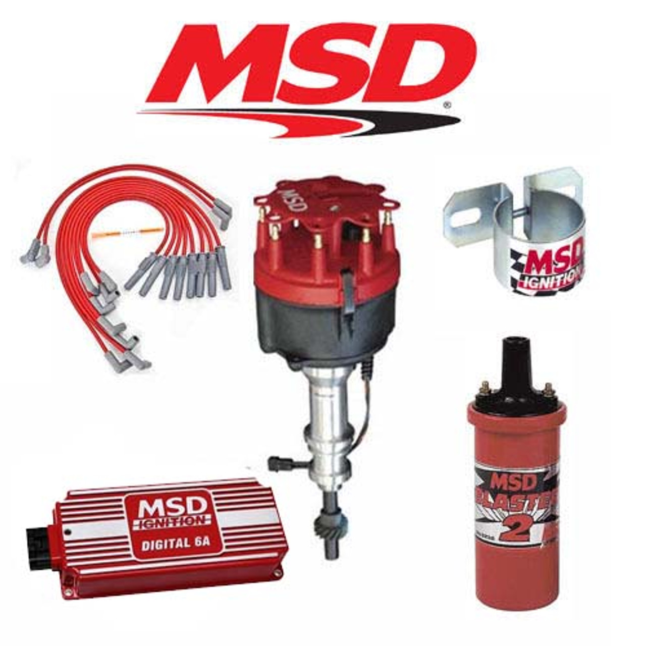 MSD 90181 Ignition Kit 6A/Distributor/Wires/Blaster Coil Ford 289/302 Roller Cam