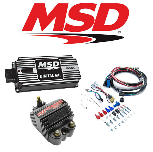 MSD 99563 Ignition Kit - 64253 Digital 6AL Ignition Box & 82073