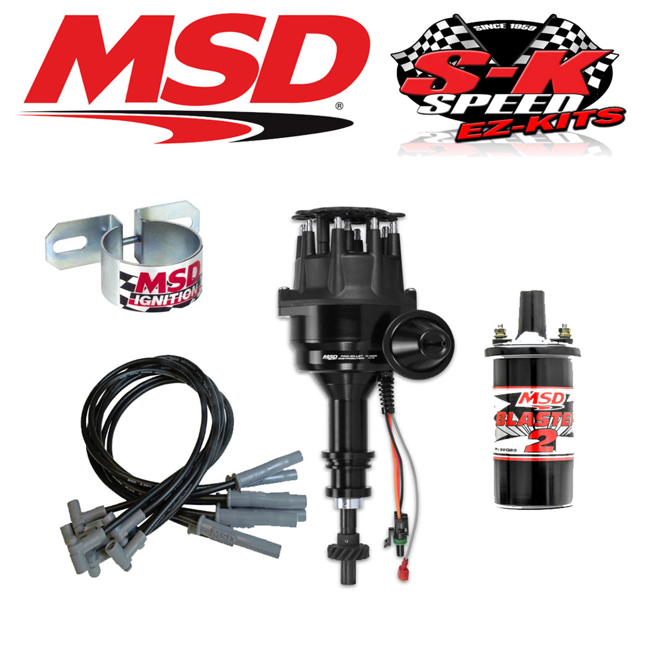 MSD 99063 Ignition Kit Ready to Run Distributor/Wires/Coil Ford  351C/400/429/460