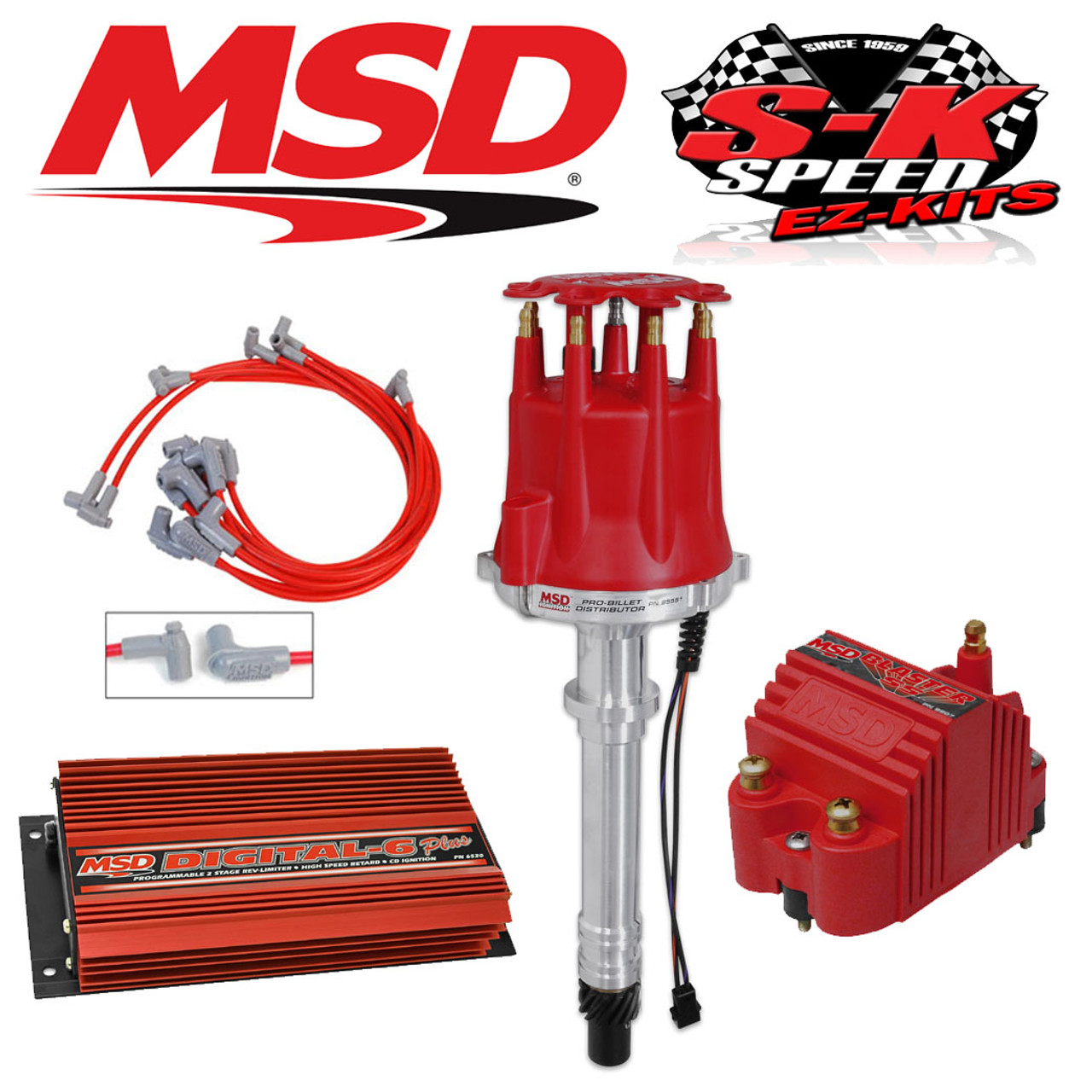 MSD 9500 Ignition Kit - Digital 6 Plus/Distributor/Wires/Coil Small Block Chevy