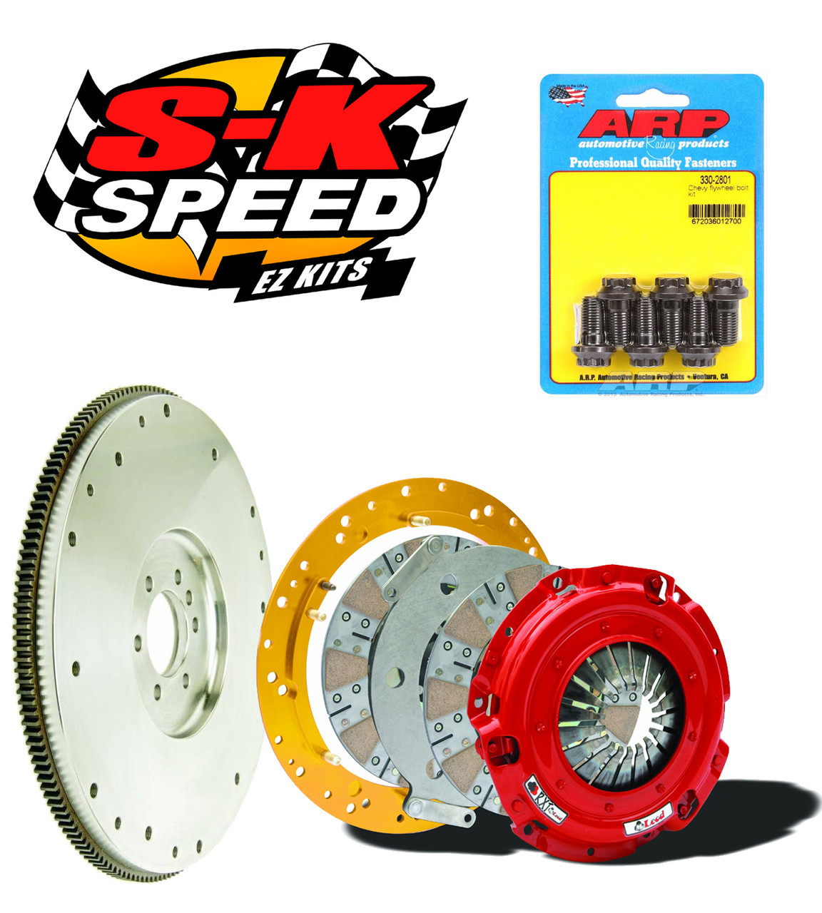 McLeod RXT Twin Disc Kit With Steel Flywheel for GM LS1 LS Engines T56 1100 HP