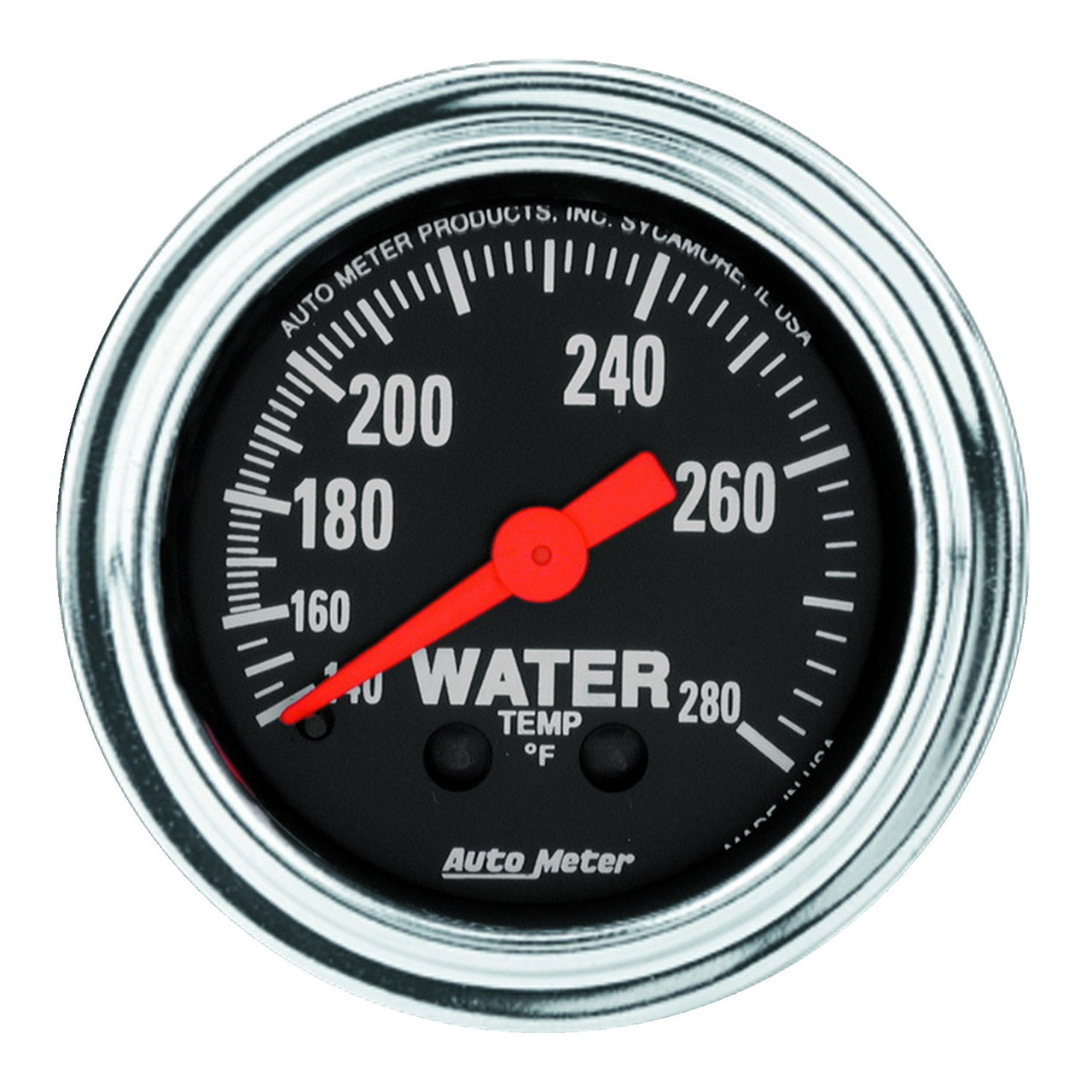 AutoMeter 2431 Traditional Chrome Mechanical Water Temperature Gauge