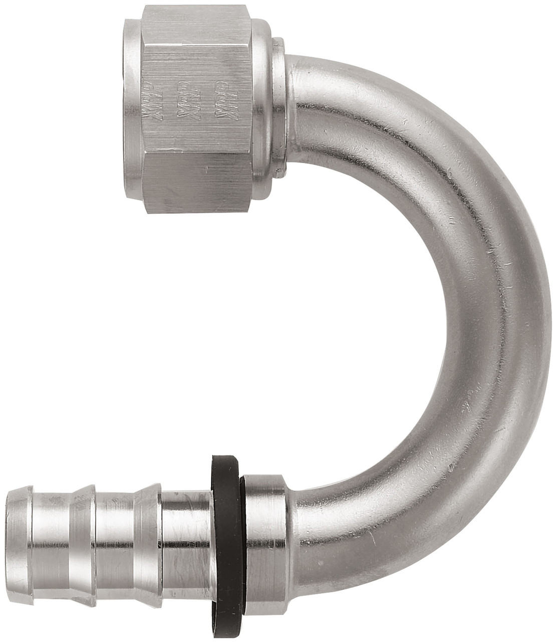 XRP 231806SN Push-On -6AN 180-Degree Female Hose End - Super Nickel Finish
