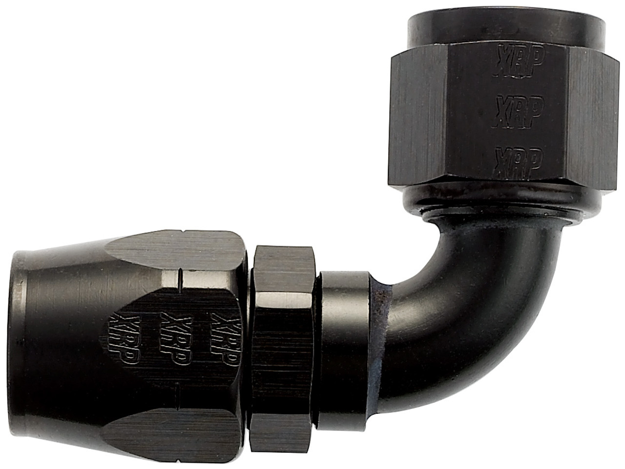 XRP 209016BB 90 Degree Double Swivel -16AN Female Hose End Black Anodized - Each