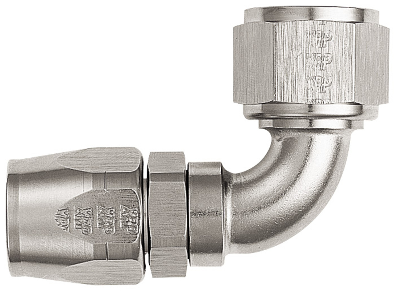 XRP 209016SN 90 Degree Double Swivel -12AN Female Hose End Super Nickel - Each