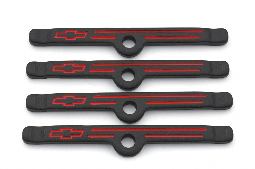 Proform 141-757 Black/Red Valve Cover Hold Downs - Small Block
