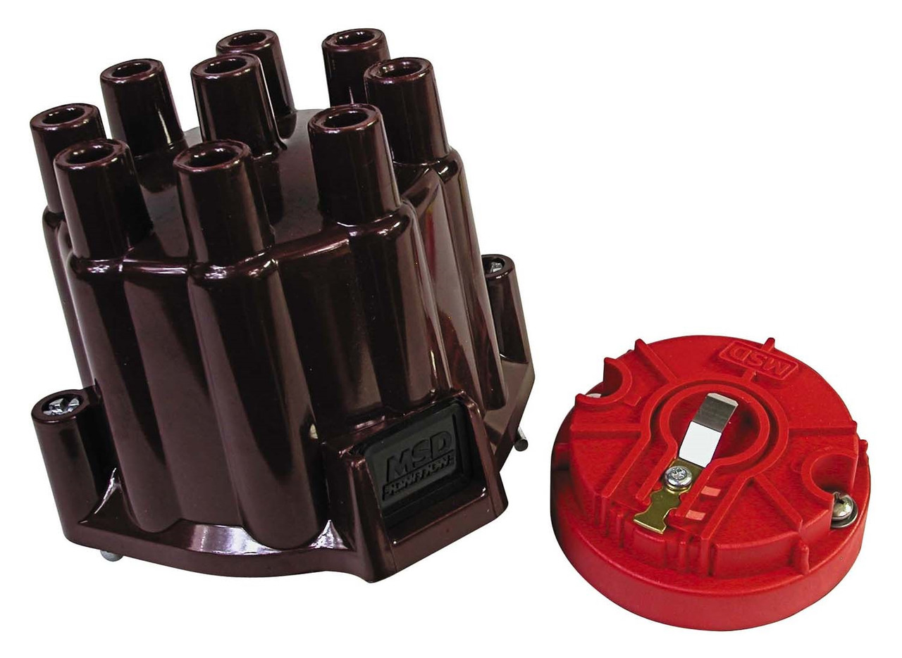 MSD Ignition 8442 Distributor Cap And Rotor Kit MSD 8445 Cap-A