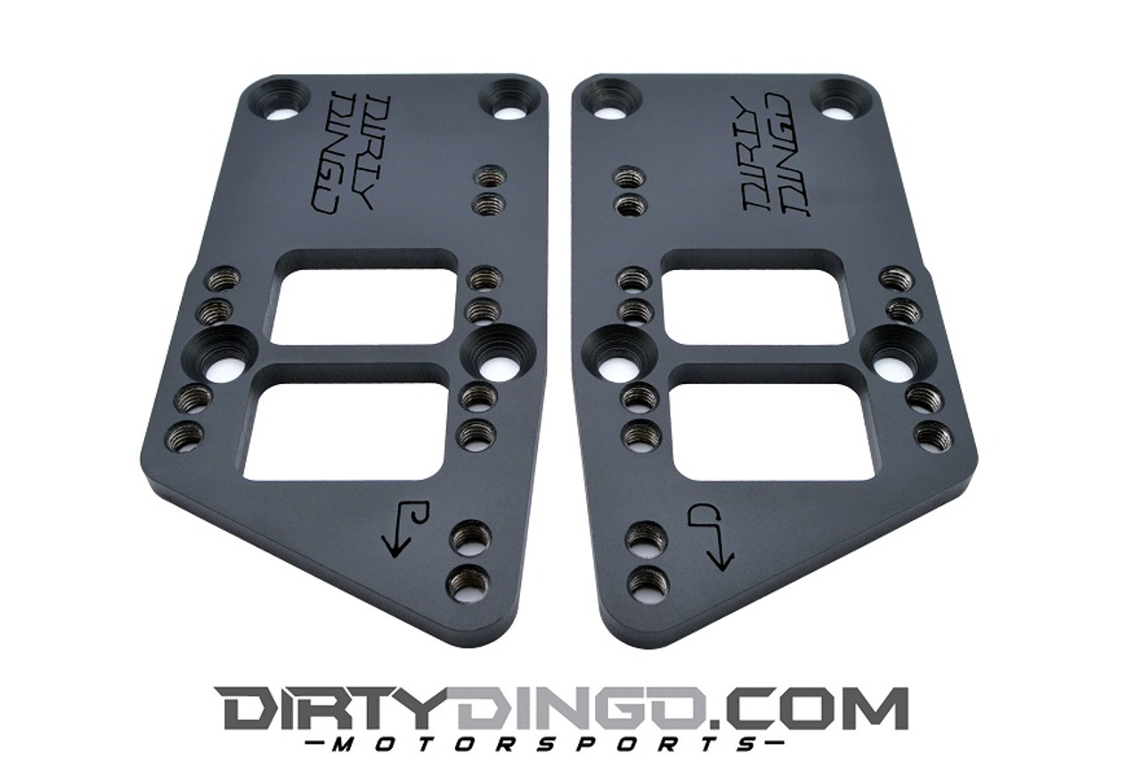 Dirty Dingo Black Steel Motor Mount Adapters - Chevy Motor Mounts to LS Engines