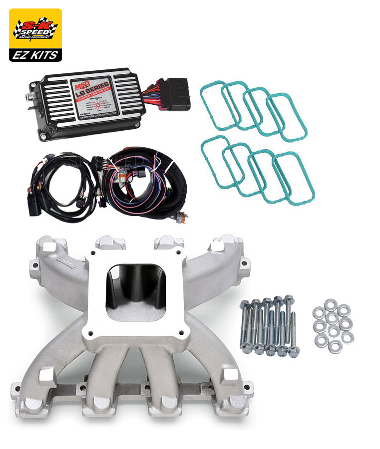 LS3/L92/L76 Carb Conversion Kit Edelbrock Super Victor Intake
