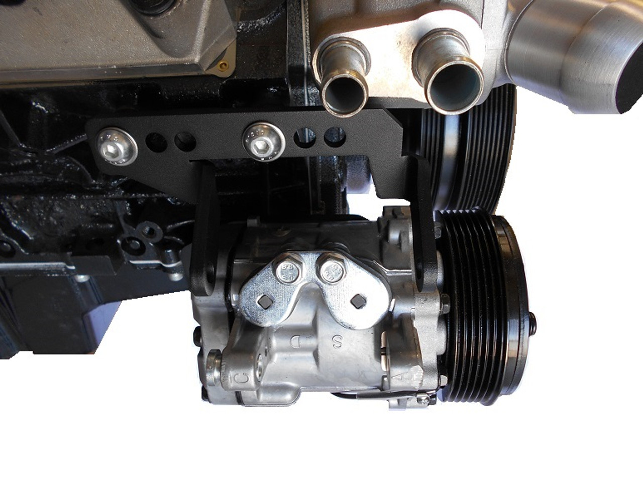 Dirty Dingo Low Mount AC Bracket for LS Engines - For Sanden SD7B10 Compressor