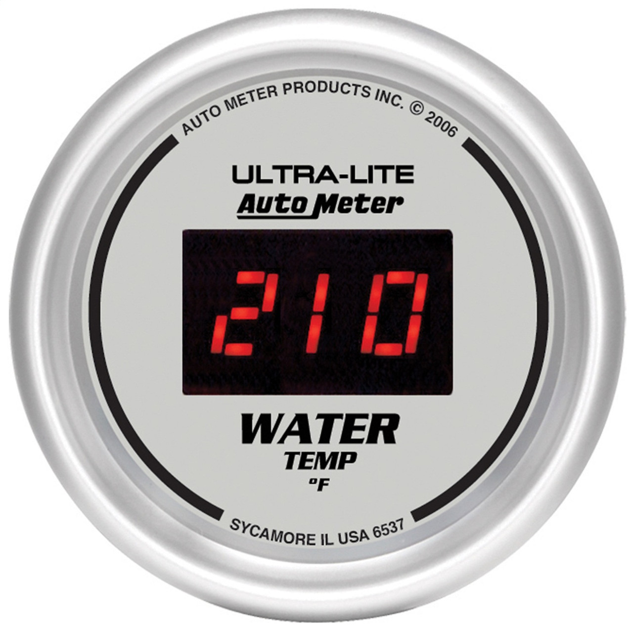 Auto Meter 4337 Ultra-Lite Electric Water Temperature Gauge, Silver