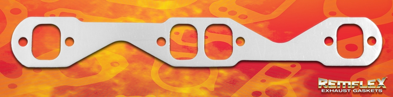 Remflex 2038 Exhaust Header Gaskets - Small Block Chevy Hedman Husler Oval Port