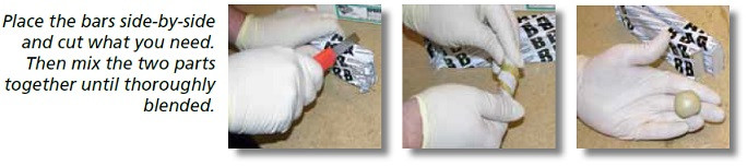 POR 15 49033 POR-15 A-B 2-Part Epoxy/Putty - 1lb - For Steel, Plastic, Concrete