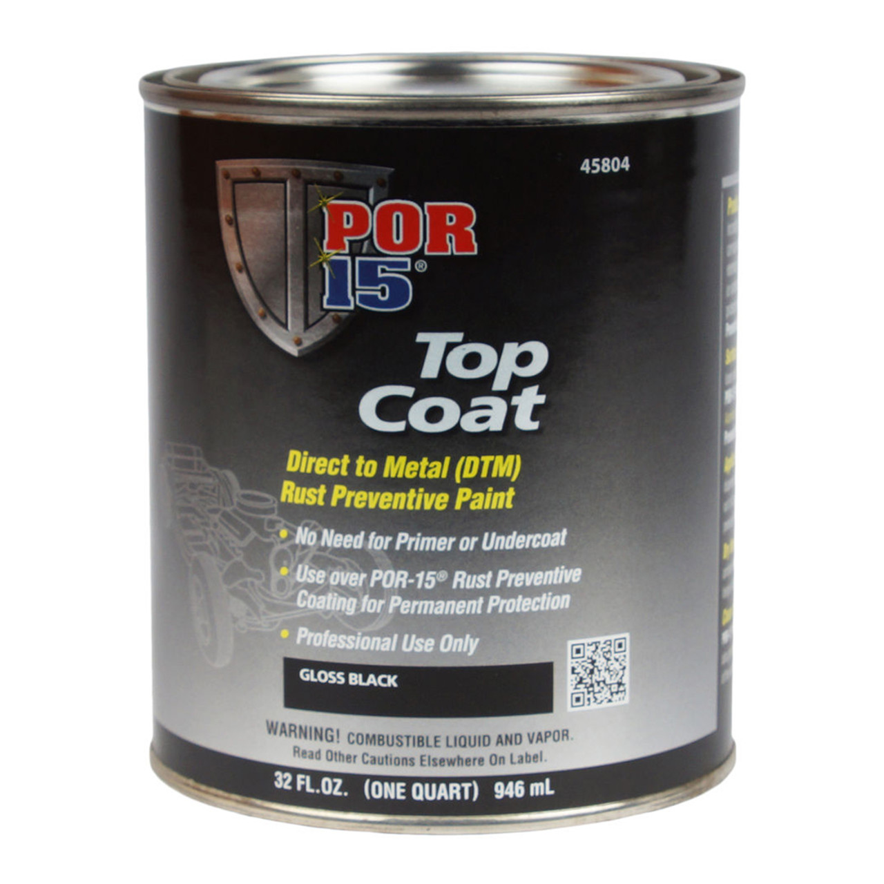 POR-15 45404 Semi-Gloss Black Rust Preventive Coating