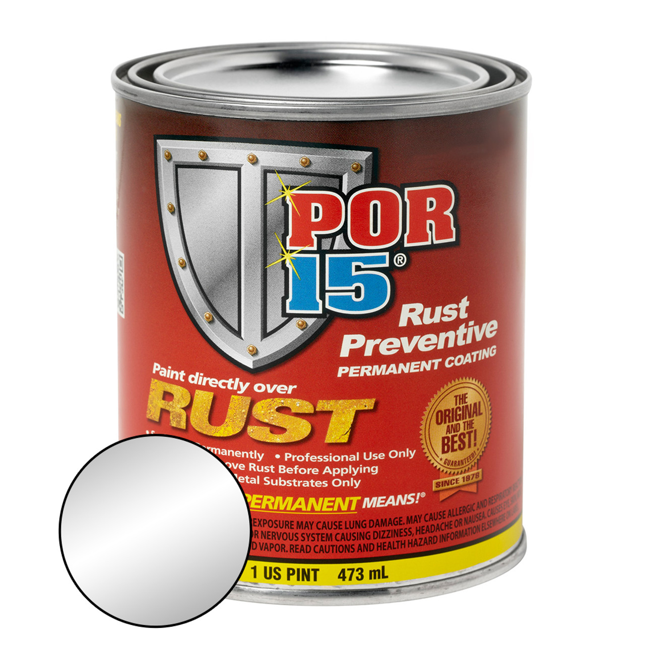 POR 15 45308 Silver Rust Preventative Paint - Pint - Paint Over Rust!