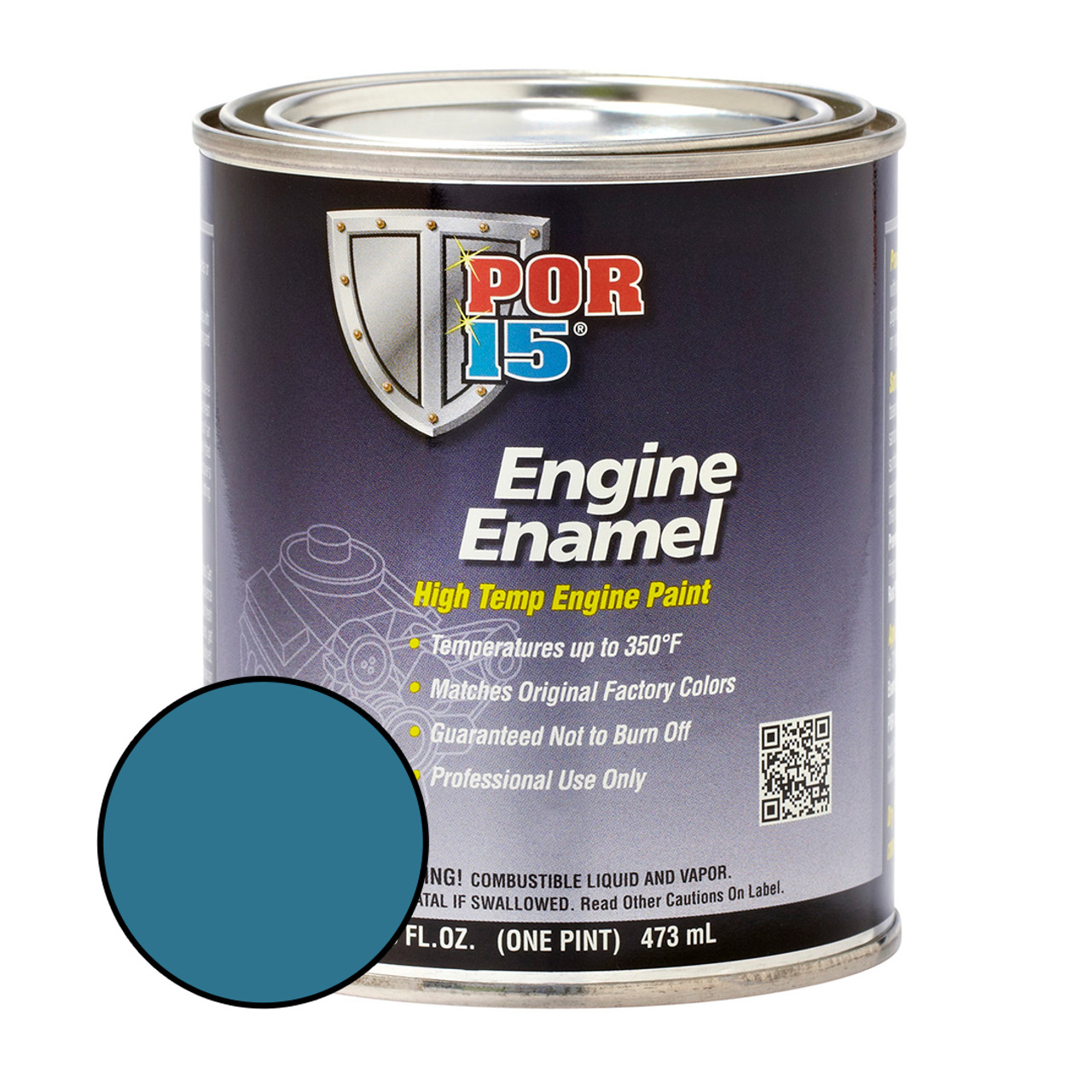 POR-15 42108 High Temp Engine Enamel - Chrysler Blue - Pint POR-15 42108 High Temp Engine Enamel - Chrysler Blue - Pint