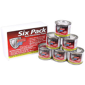POR 15 45006 - 6 4oz Cans Gloss Black Rust Preventative Paint - Paint Over Rust!